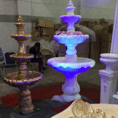 China European Multi-Layer Column Flower Pot Wedding Fountain Garden Villa Hotel Studio Roman Fountain Party Wedding Props Ornaments for sale