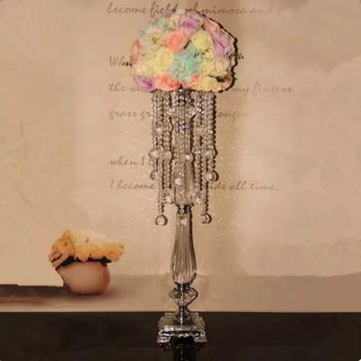 China New European Weddings Acrylic Crystal Flower Stand Wedding Props Decoration Party Supplies Celebration for sale