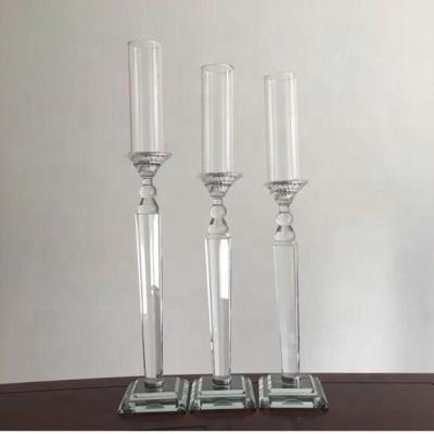 China Weddings Candlestick Wedding Decoration European High-grade Crystal Glass Single Main Candlestick for sale