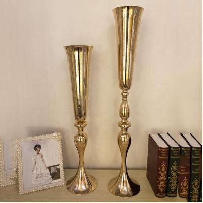 China European Weddings New Wedding Props Plated Mermaid Candlestick Flower Ornaments Metal Crafts for sale