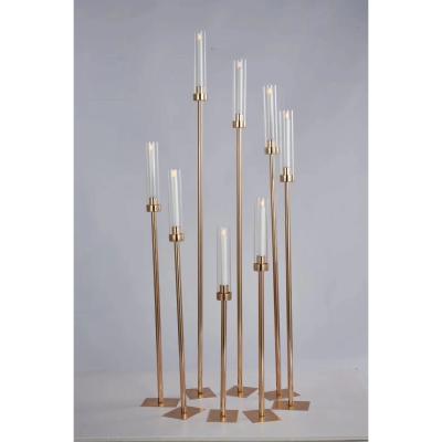 China Weddings Wedding Simple Gold Candlestick Wedding Table Arrangement Guide Holiday Party Decoration Leading Supplies for sale