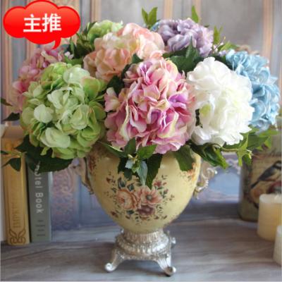 China Europe Artificial Flower Wholesale Simia Single Hydrangea Decoration Artificial Flower Wedding Bouquet Home Supplies for sale