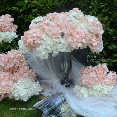 China Europe 7 flowers wedding hydrangea groups wedding hand holding flowers diy material floral artificial flowers for sale