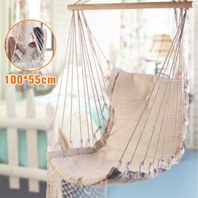 China Outdoor Furniture Indoor Garden White Hammock Swinging Single Safety Hammock Chair For Everyone for sale