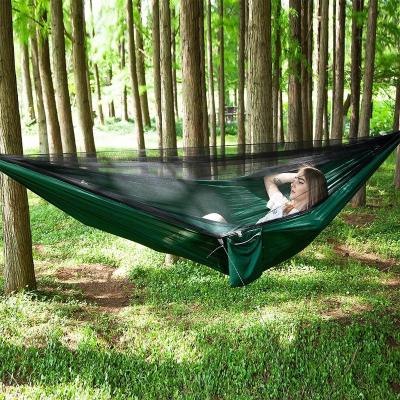 China Outdoor Furniture Automatic Camping Hammock Mosquito Net Hammock Color Matching Nylon Hammock for sale