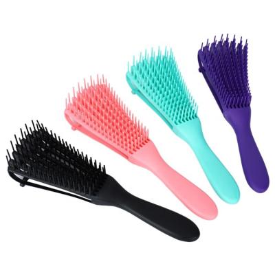 China Plastic Rib Comb Octopus Eight Claw Detangling Hair Brush Massage Scalp Cushion Promotion Wholesale Hair Comb For Curly Hair for sale