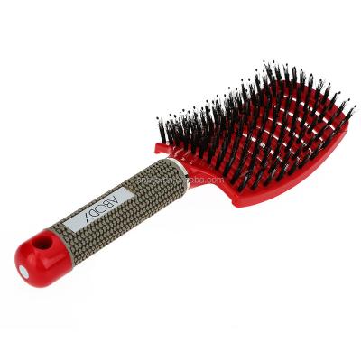 China Conduit Bristle&Nylon Women Detangle Hair Brush Hair Scalp Massage Comb Wet Curly Hair Brush for sale