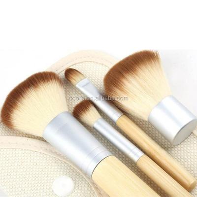 China Lowest Price Facial Make Up Brush Big Discount! ! The lowest price ! ! 4 Pcs/Set Pinceis Maquiagem Cosmetic Facial Make Up Kit Makeup Brushes Tools Set +Roll Brush Bag for sale