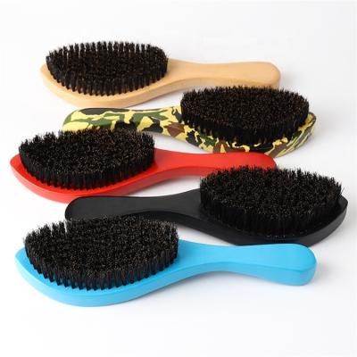 China Shaving Sweep 360 Wave Brushes For Men 100% Curved Boar Bristle Hair Brush Beard Brush Wooden Wholesale for sale