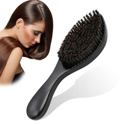 China Wholesale Curved Boar Hair Shaving Brush Wave Brush 360 Wooden Handle Beard Shaving Brush Boar Bristle Shaving Brush for sale