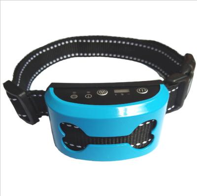 China Automatically Stop Barking Dog Anti Barking Device USB Electric Ultrasonic Dogs Shock Training Collar Dog Stop Barking Vibration Anti-bark Collar for sale