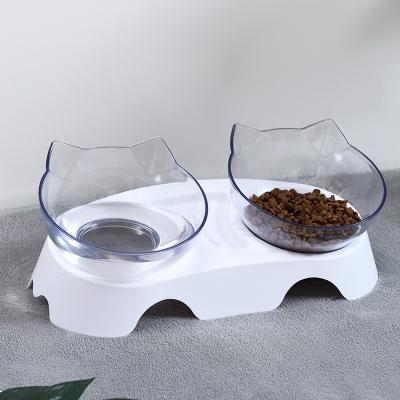 China New Design Viable Wholesale Cat Water Dispenser Plastic Water Storage & Dog Bowl Cat Food Container For Pet for sale