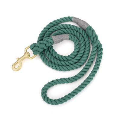 China Dog Walking Training Leash Custom Multicolor Metal Dog Cotton Rope Heavy Duty Training Tag Multicolor Dog Walking Leash for sale