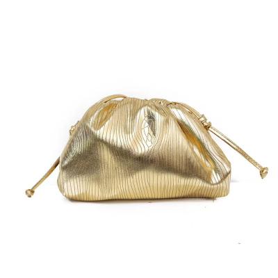 China Fashion Women Dumpling Cross - Cloud Purse Evening Clutch Purse Fashion Ruched Sparkly Wallet Shoulder Bag With Chain for sale