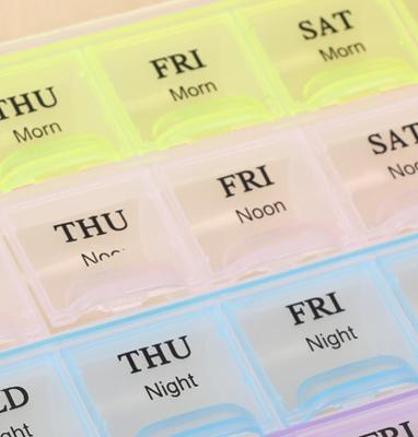 China Keep Pill Box 28 Days 4 Pills Weekly Medication Non-Toxic Monthly Pill Box Eco-Friendly Pill Box Custom Organizer for sale