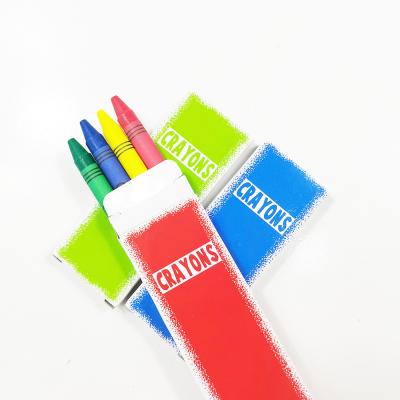 China OEM Custom Logo And Drawing Pack 12 24 36 Bulk Different Color Wax Crayons for sale