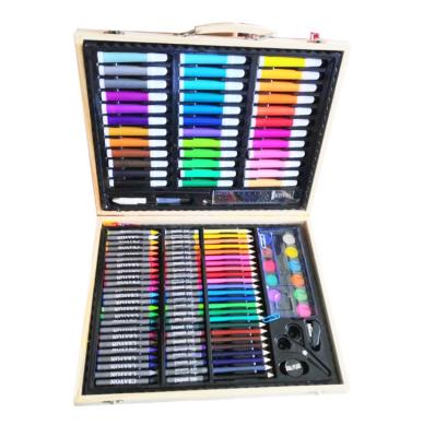 China 150 Pcs Luxury Wooden Drawing Box Painting Art Set, For Kids Teenagers for sale