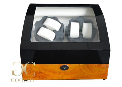 China Double Watch Winder Box , Auto Winding Watch Box Battery Powered for sale