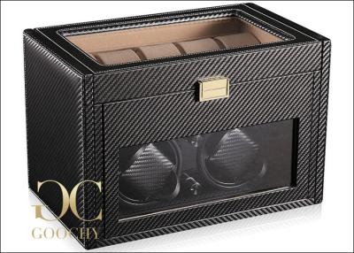 China Carbon Fiber Watch Winder / Dual Watch Winder Box For 12 Men Watches for sale