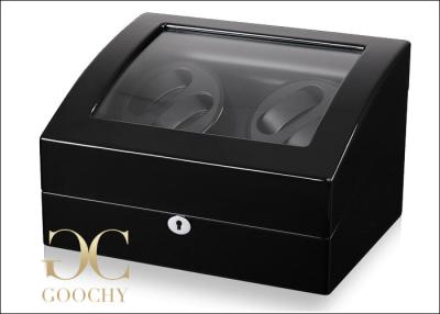 China Ebony Watch Winder Battery Operated MDF Wood With Glossy Painting for sale