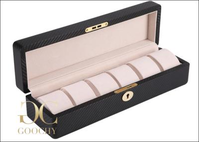 China Custom Watch Boxes For Men Leather / Carbon Fiber Watch Box for sale