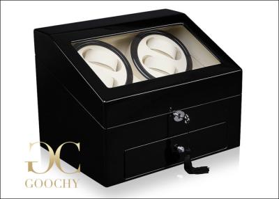 China Double Dual Watch Winder / Watch Winder Built In Drawer Storage For 6 Watches for sale