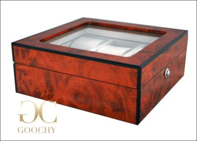 China 6 Audemars Piguet Wooden Watch Box With Glass Top Velvet Inner material , 240 X 250 X 125 Mm for sale