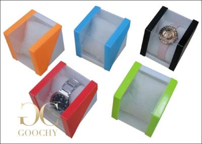 China Bright Light Plastic Watch Box PVC Window for Bangle Watches Women or Men for sale