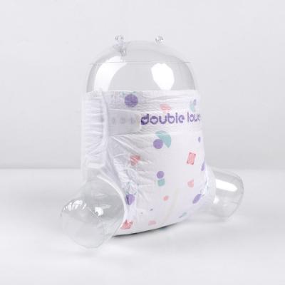 China Printed LOVE DOUBLE Diapers Disposable Soft Breathable Baby Diaper Manufacturer in China for sale