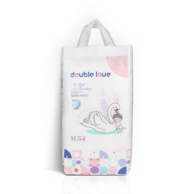 China Wholesale Printed Double Love Baby Training Pants Dry Surface Bebe Fraldas Baby Diapers Bebek Bezi for sale