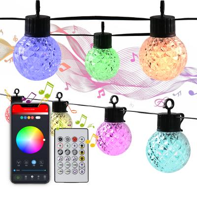 China Colorful LED String Light String Lights Garden Outdoor Waterproof Led Solar Ball String Light Waterproof Light for sale