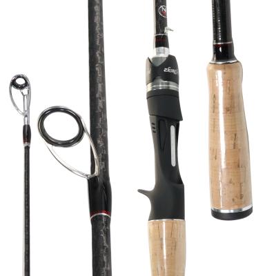 China Manufacturer High Quality Carbon Fiber Sea Bass Rod Lure Casting Fishing Rod 2 Pieces 2.1m for sale