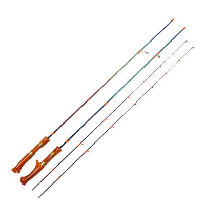 China New Arrivals Carbon Handle Carbon Fiber Wood Frame Spinning Ultra Light Fast Fishing Trout Rod for sale