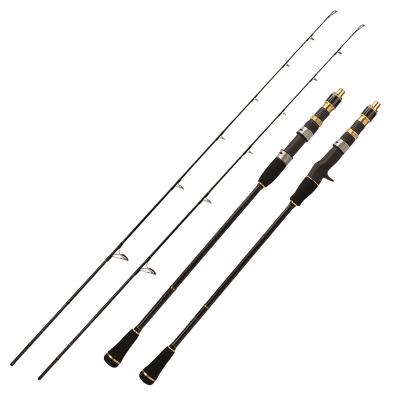 China Carbon 1.8m 1.98m Slow Pitch Casting Spinning Carbon Manufacturer Fuji Solid 2 Section Fishing Rods for sale