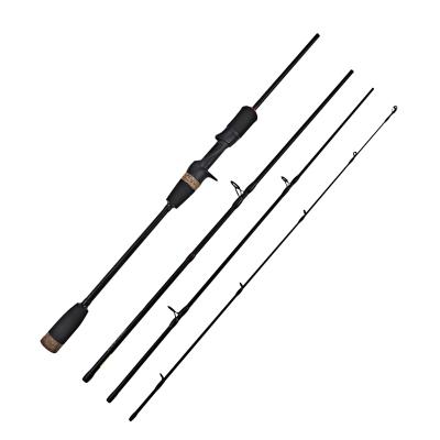 China Carbon Maker 4 Section Portable 1.8M 2.1M 2.4M 2.7M 3M Carbon Fiber Spinning Displacement Fishing Rod 4 Pieces for sale