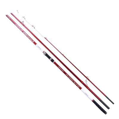 China 100% Carbon Manufacturer 4.2m KW CR Carbon Fiber 3 Section Surfboard Frame Fishing Rod For Beach for sale