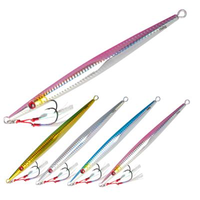 China 60g-400g Seawater Tuna Lures Luminous Metal Fishing Artificial Fast Luminous Color Builds Saltwater Jig Lure for sale