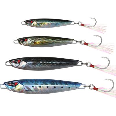 China Long Lead Metal Maker Stock 20G 40G 60G 80G Super Cast Seawater Casting Slow Pitch Fishing Lure Building for sale