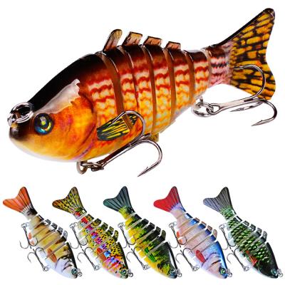 China Latest ABS China Manufacturer Multi-Section Abs Plastic Rock Fishing Lure 7 Jointed Bait Swimbait for sale