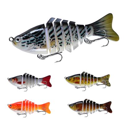 China New 100mm ABS 15.5g Artificial Hard Swimming 7 Segmented Fishing Joint Lure SL029 for sale