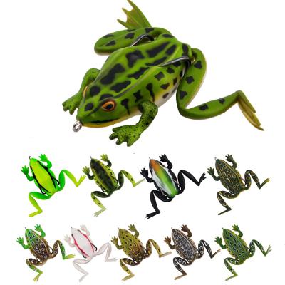 China Vinyl Manufacturing High Quality Plastic Multicolor Soft Lure Bait Jumping Frog Lure For Freshwater for sale