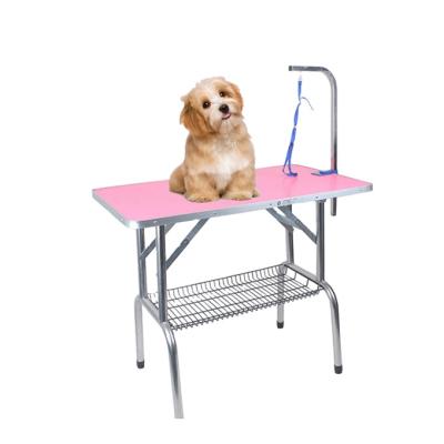 China Sustainable Dog Grooming Tables Professional Foldable Dog Balancing Tables With Adjustable Arm for sale