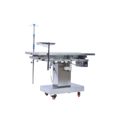 China Stainless Steel Examination Table Surgery Table Veterinary Folding Electric Operation Tables L132cm*W67cm*H(32-115cm) for sale