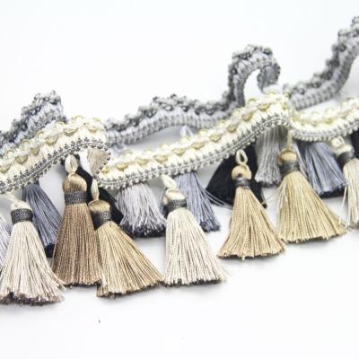 China Wholesale Curtain Decoration Tassel Fringe Trim For Curtain Drape Accessories for sale