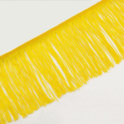 China 4 INCH BLACK POLYESTER CHEAP FRINGE Chainette Fringe FOR CLOTHES Stretch Chainette Fringe for Dancewear CLOTHES for sale