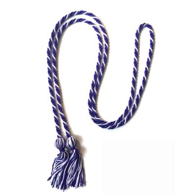 China Single and Double Intertwined Purple/White Strings of Honor for Graduation for sale