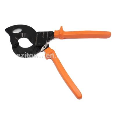 China ELECTRICIAN'S SCISSORS VC-60A Ratchet Cable Cutter Below 500mm2 Lightweight Compact Structure Cut Copper Aluminum Cable Fiber Cable Cutter for sale