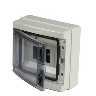 China 2 4 8 way outdoor waterproof plastic breaker box electrical panel cover price IP65 ABS PC electra distribution mcb 8 ways for sale