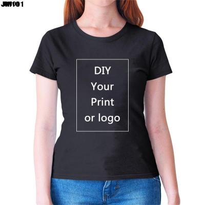 China Customized Harajuku QUICK DRY Women's T-shirt Woman Print DIY Your Photo Or Similar Logo Black Unisex T-shirt Fashion Custom Man's Clothing Tee for sale