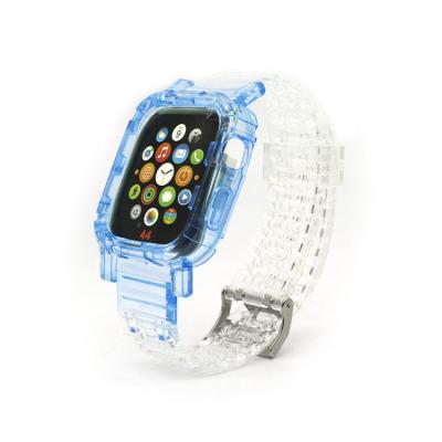 China Clear TPU Factory Price Vacation Smart Watch Band For iPhone 42mm Watch 44mm for sale